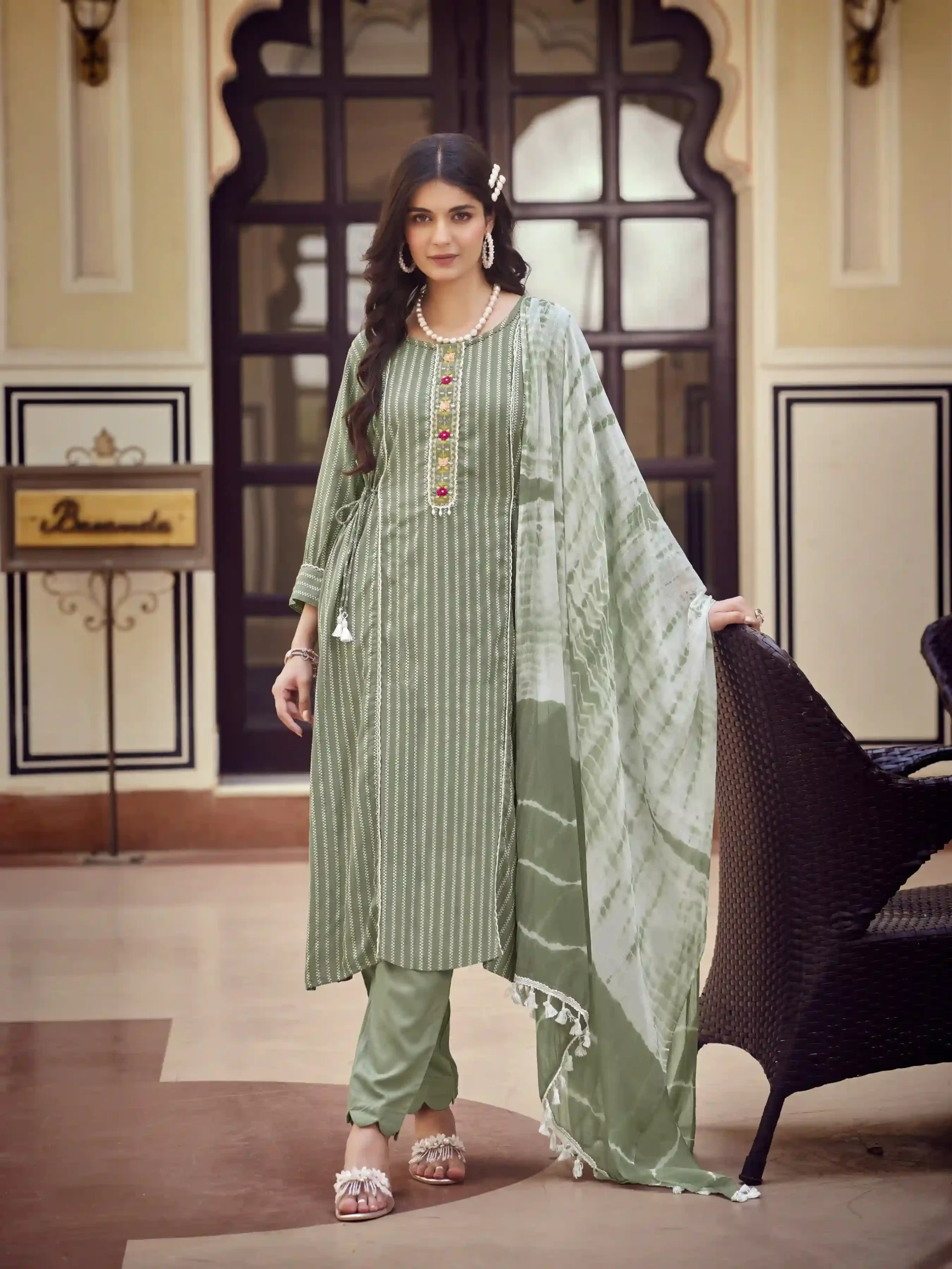 Karissa Merkee Premium Pure Viscose Rayon Wholesale Readymade Salwar Suit Catalog — Wholesale Salwar Suits, Karissa wholesale from Surat - Gallery Image 3